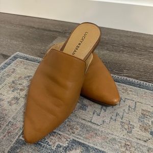 Lucky Brand Brown Leather Mules Sz 7